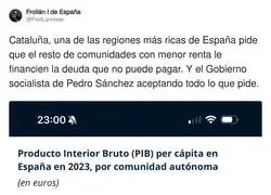 Pedro S&aacute;nchez aprueba todo lo que viene de Catalunya