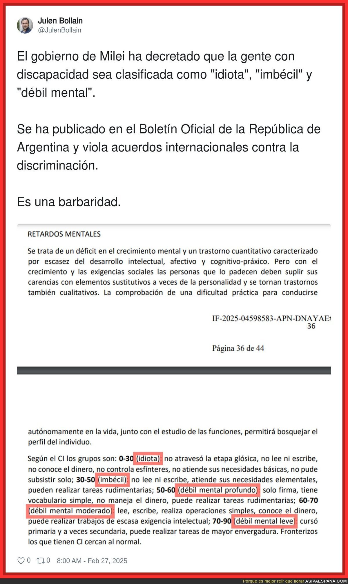 Este es el nivel del Gobierno de Milei