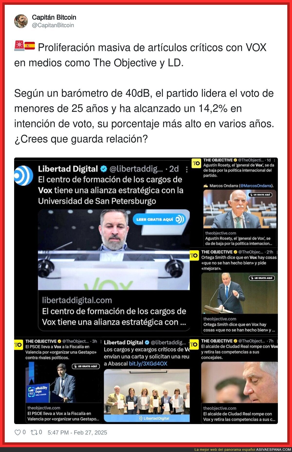 El Objetivo contra VOX es claro