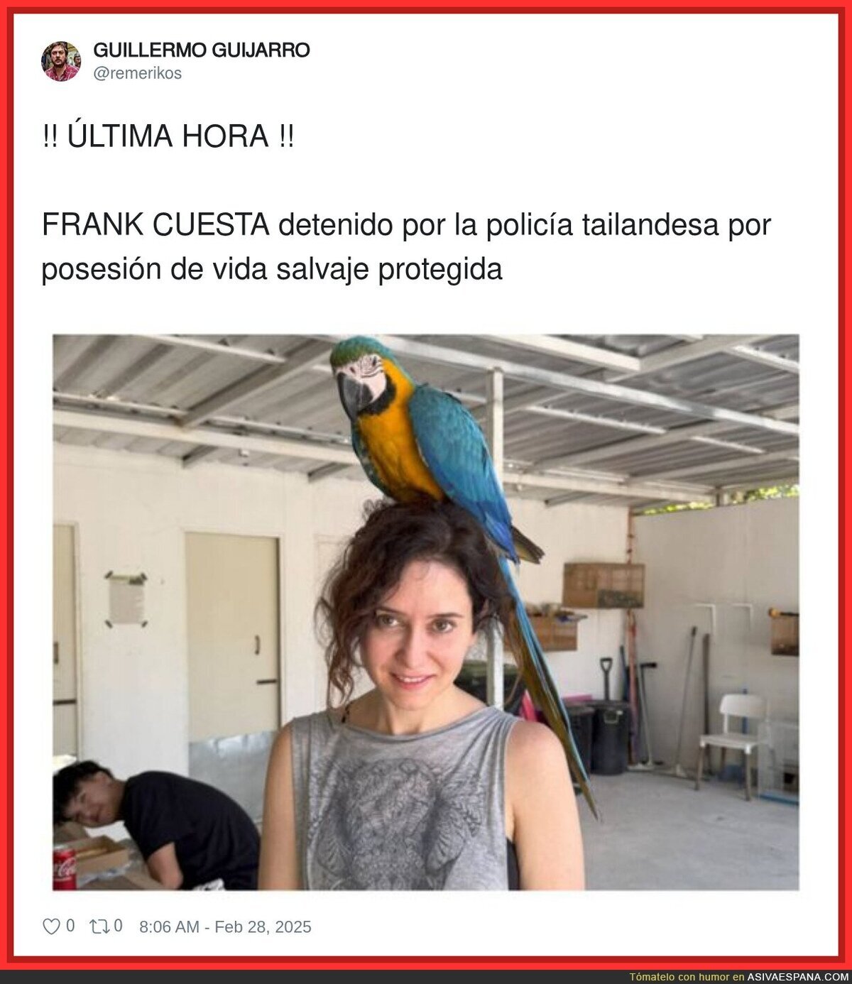Lo que tenía Frank Cuesta en su vivienda en Tailandia