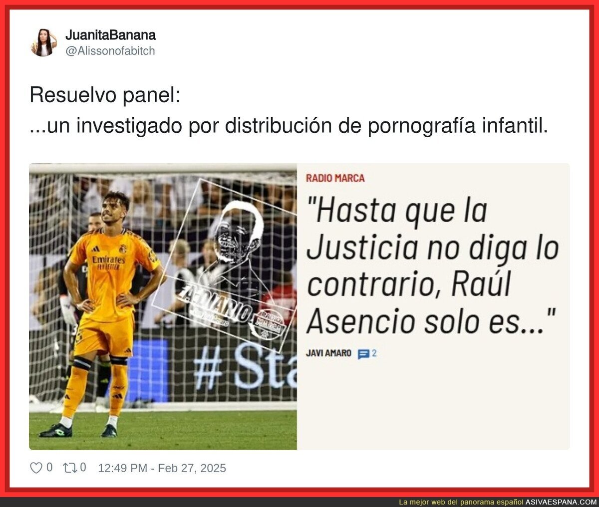 Se sigue blanqueando la imagen de Raúl Asencio
