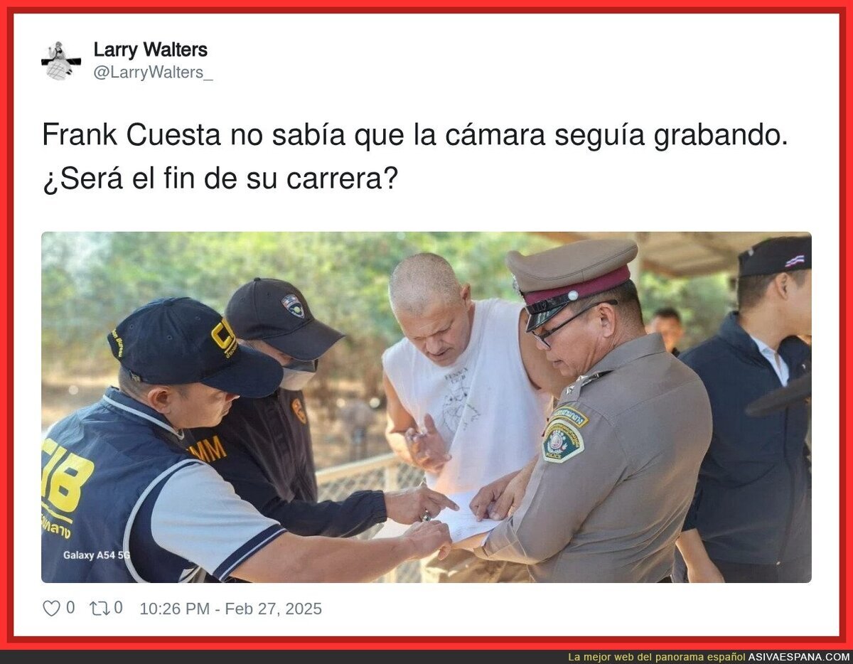 Situación complicada para Frank Cuesta