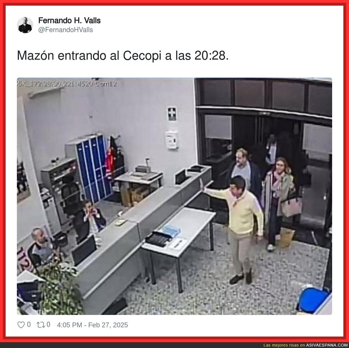 Mazón con toda la tranquilidad del mundo mientras la gente se moría
