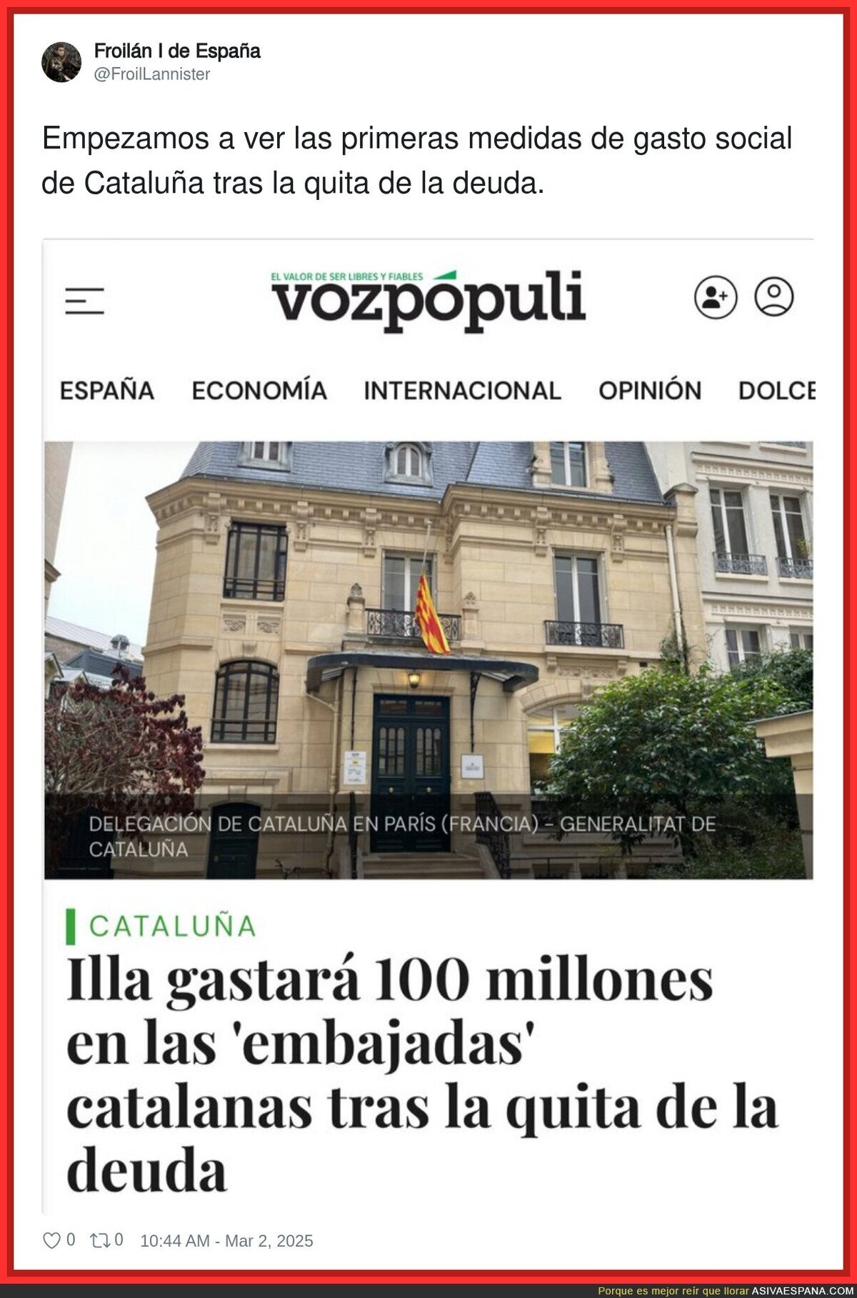 Las prioridades de la Generalitat de Catalunya