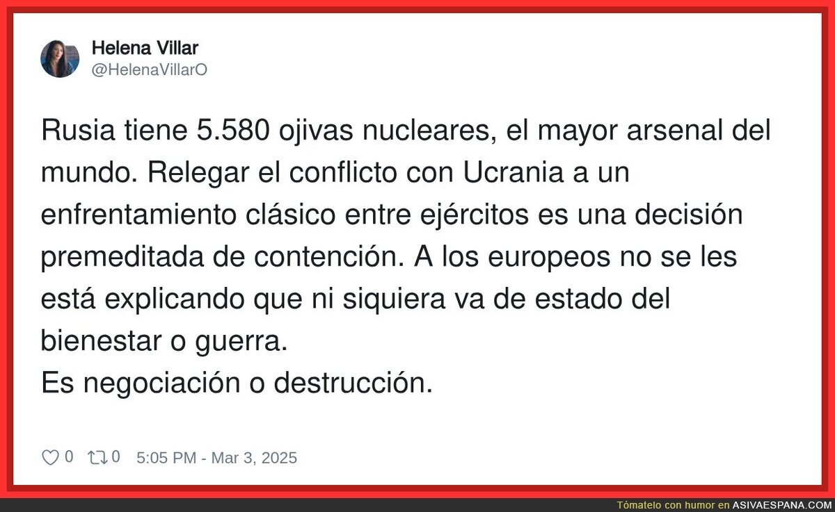 Rusia tiene todo de su parte