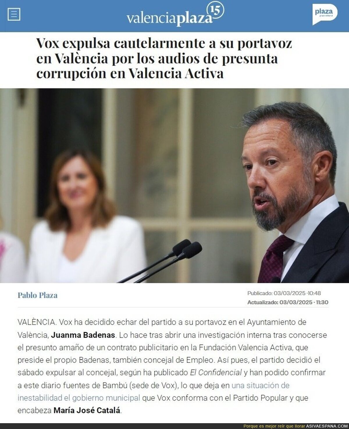VOX adoptando lo mejor del PP