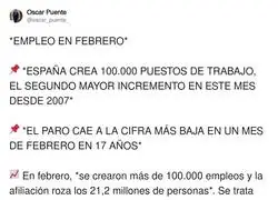 Nada mal los datos de empleo en Espa&ntilde;a