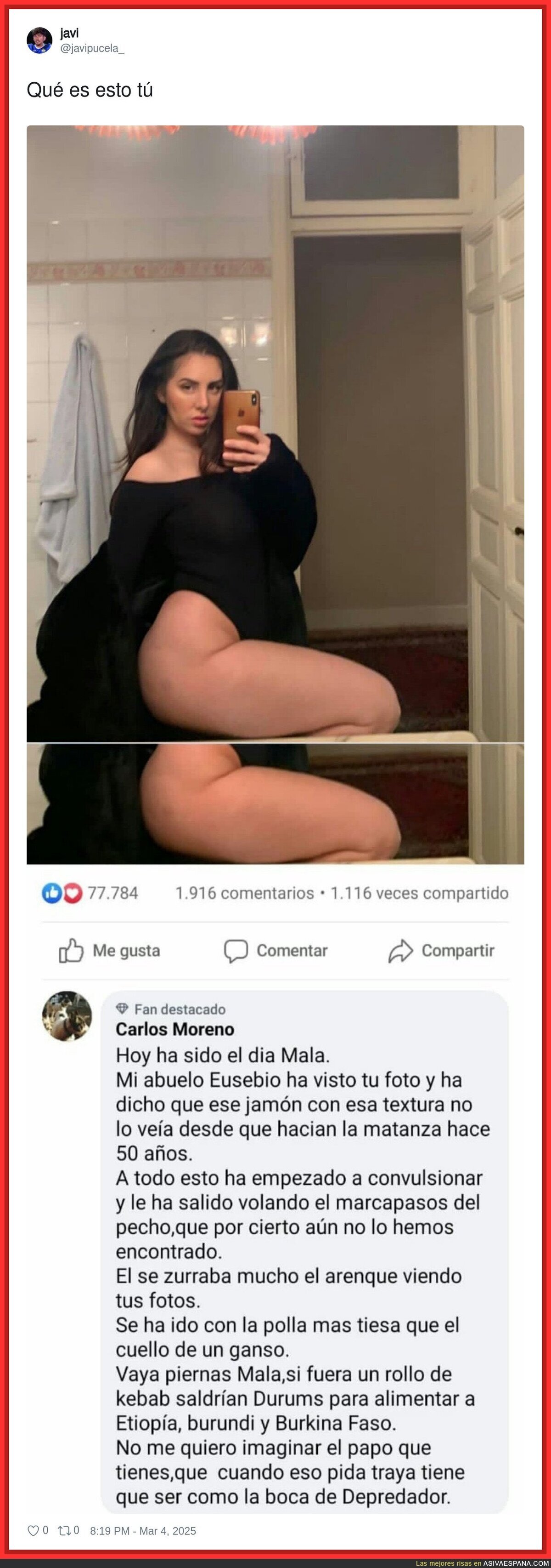 Este comentario a la Mala Rodríguez que fue exactamente