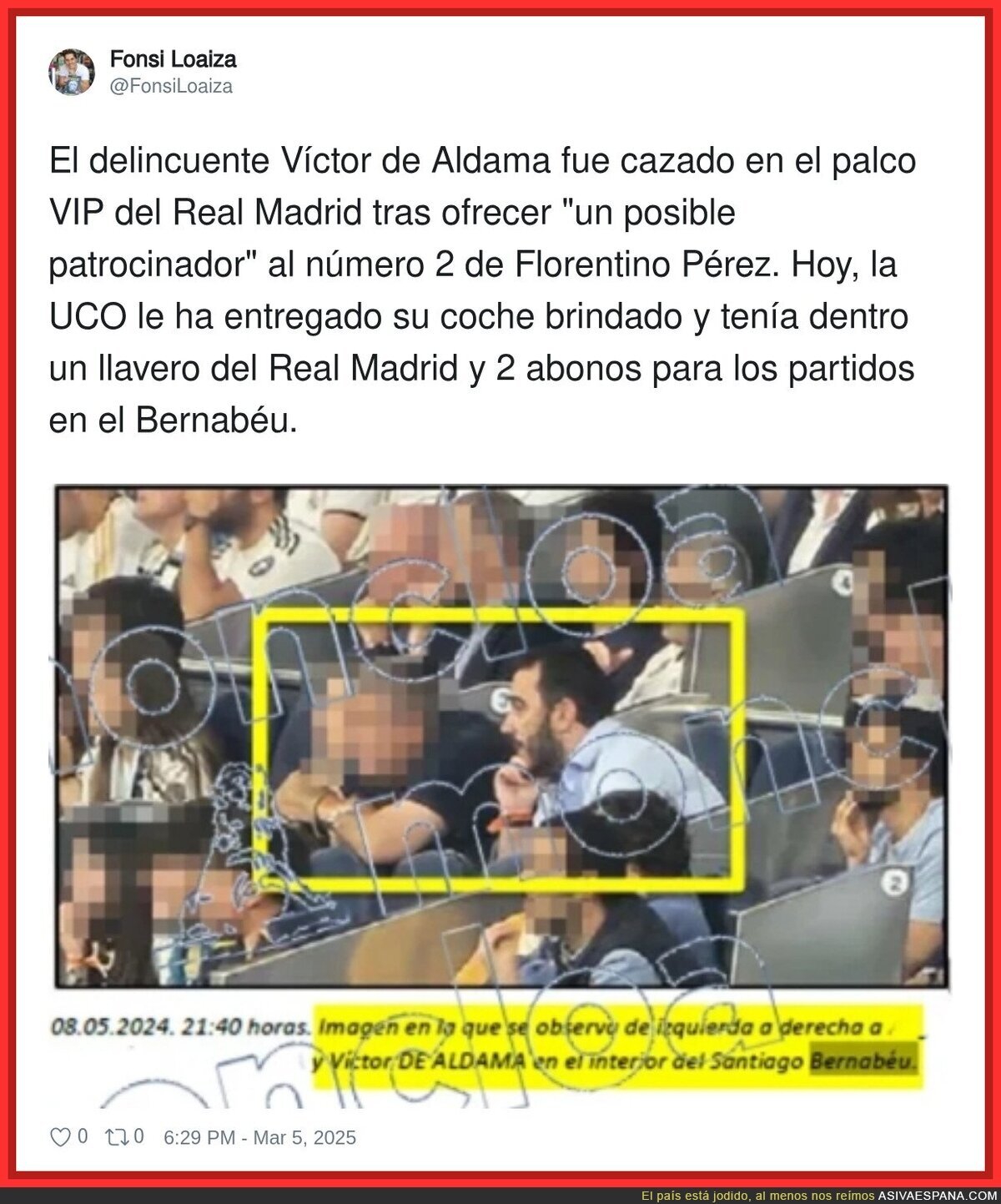 Este tipo de gente se encuentra en el Bernabéu