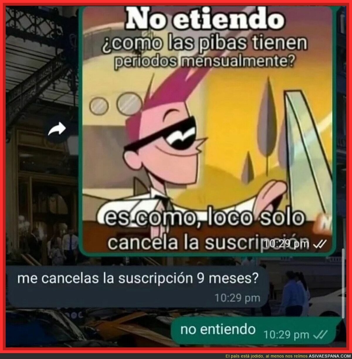 No pillo las indirectas