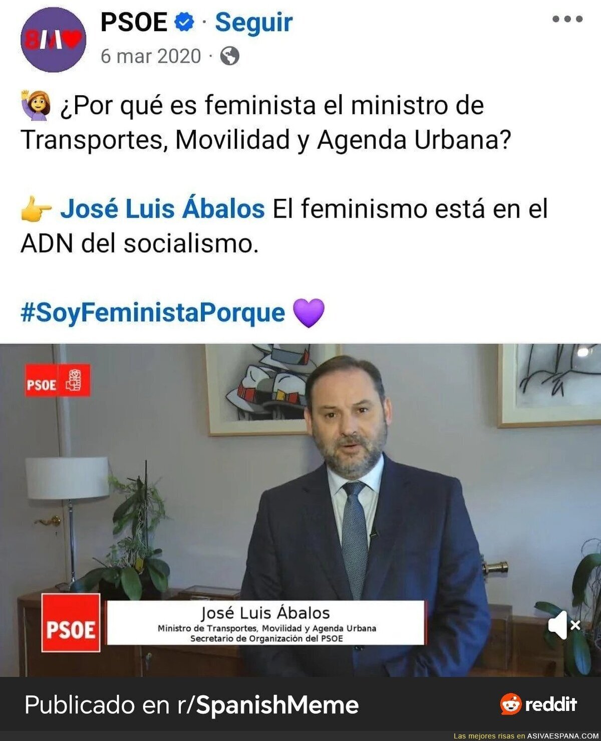 Esta publicación del PSOE y el feminismo