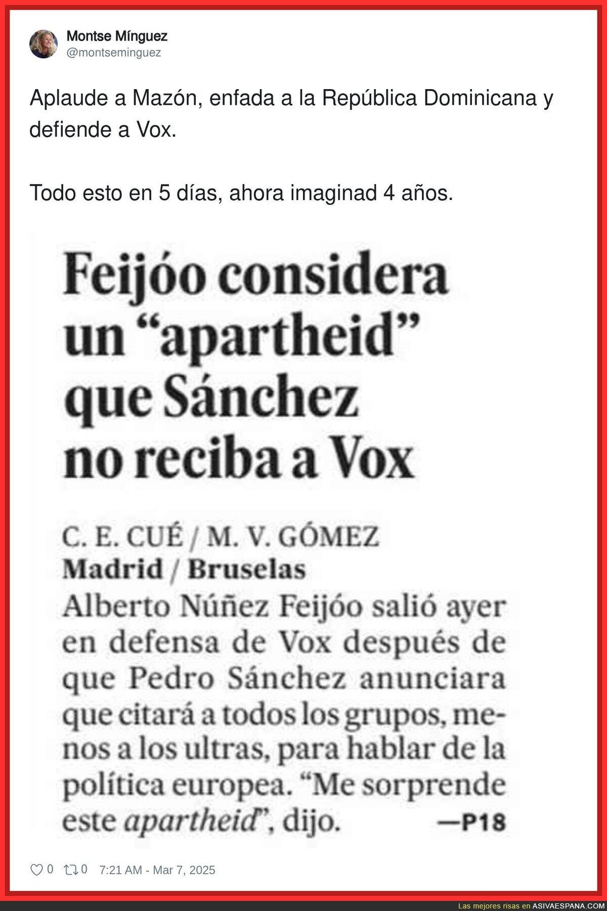Feijóo no es de fiar para gobernar