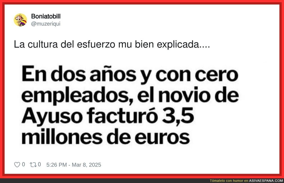 Que bien sabe montárselo el novio de Ayuso