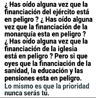 Las prioridades del estado