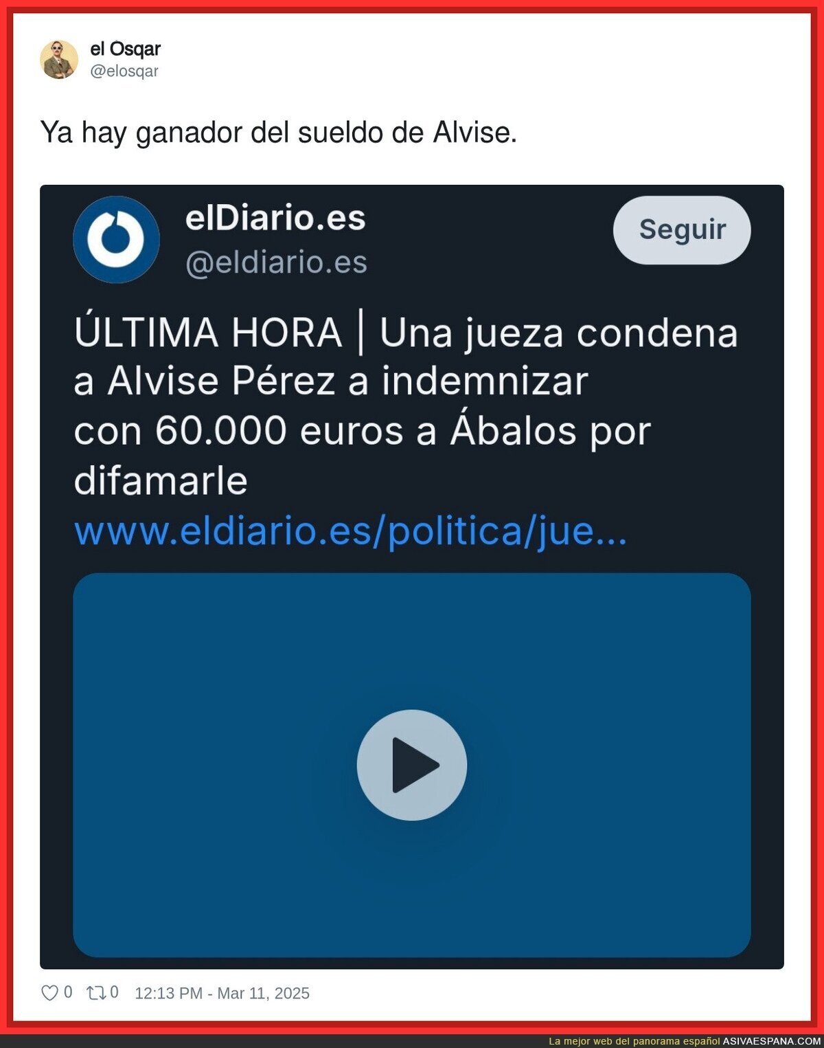 Que lo goce el afortunado