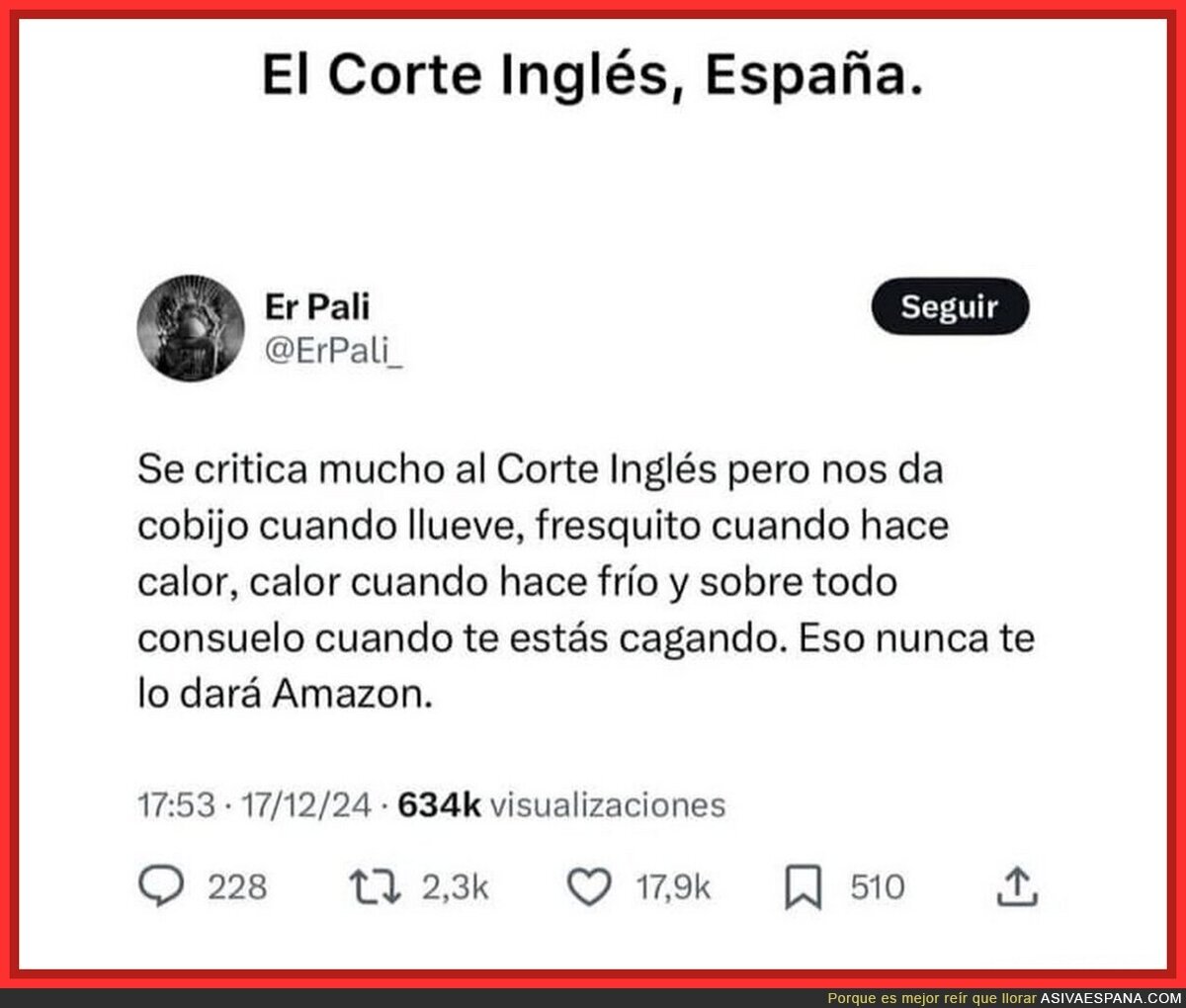 El gran favor que hace El Corte Inglés