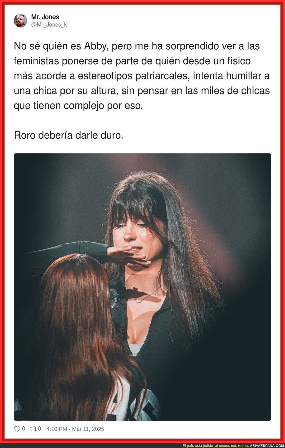 Un poco desigual el combate