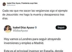 La desaparici&oacute;n de Ayuso cuando est&aacute; en problemas