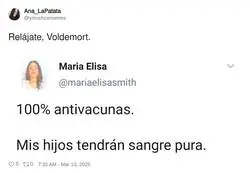 La sangre pura por no vacunar a sus hijos