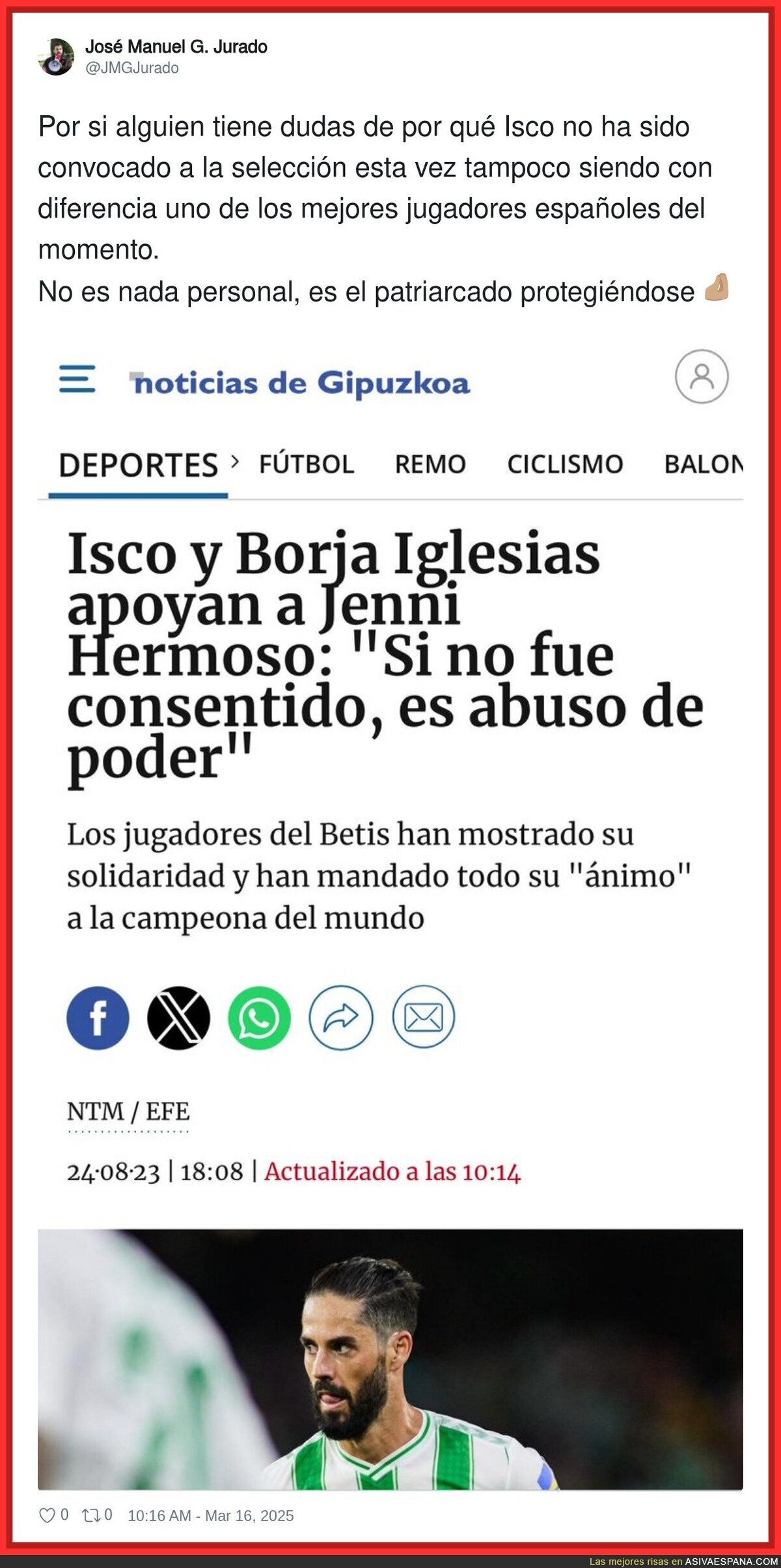 Motivos por los que Isco no ha ido a la selección española