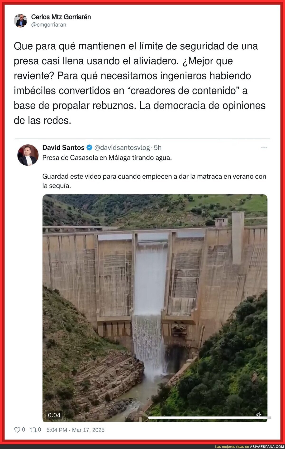 Hay mucha ignorancia acerca de las presas