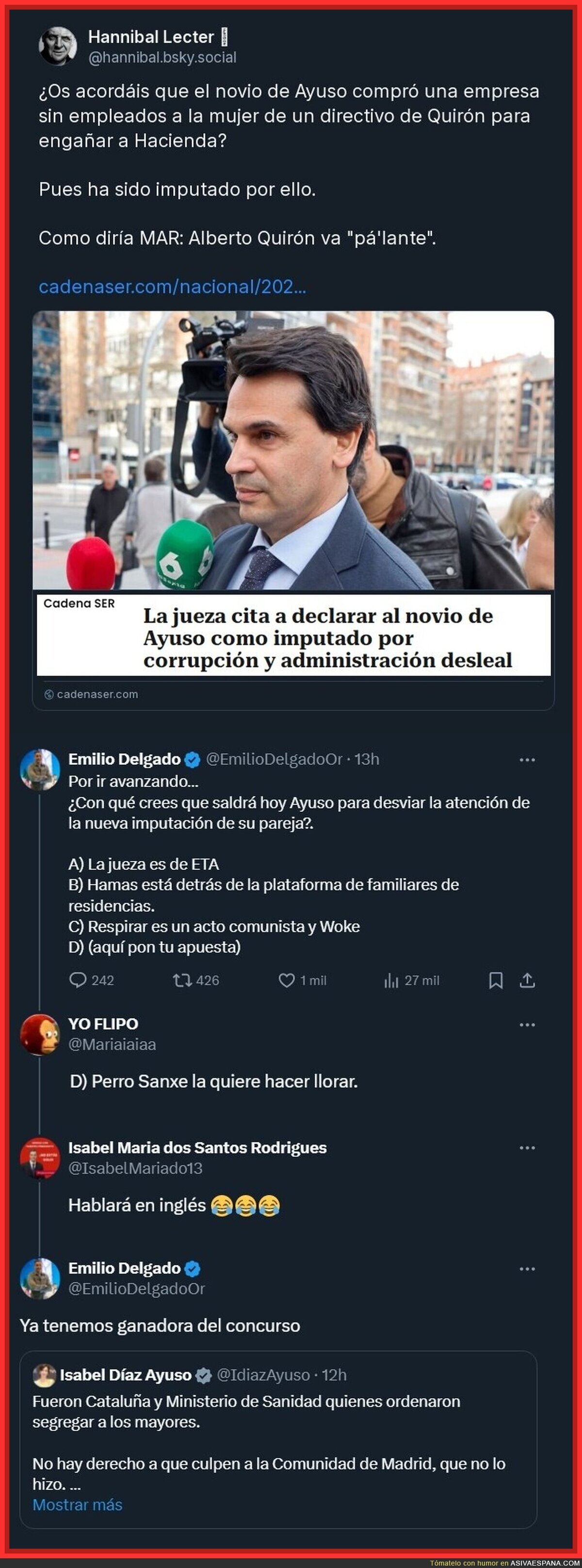 El novio de Ayuso tiene muchas cosas que ocultar