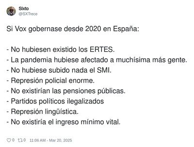 Espa&ntilde;a ser&iacute;a un desastre con VOX