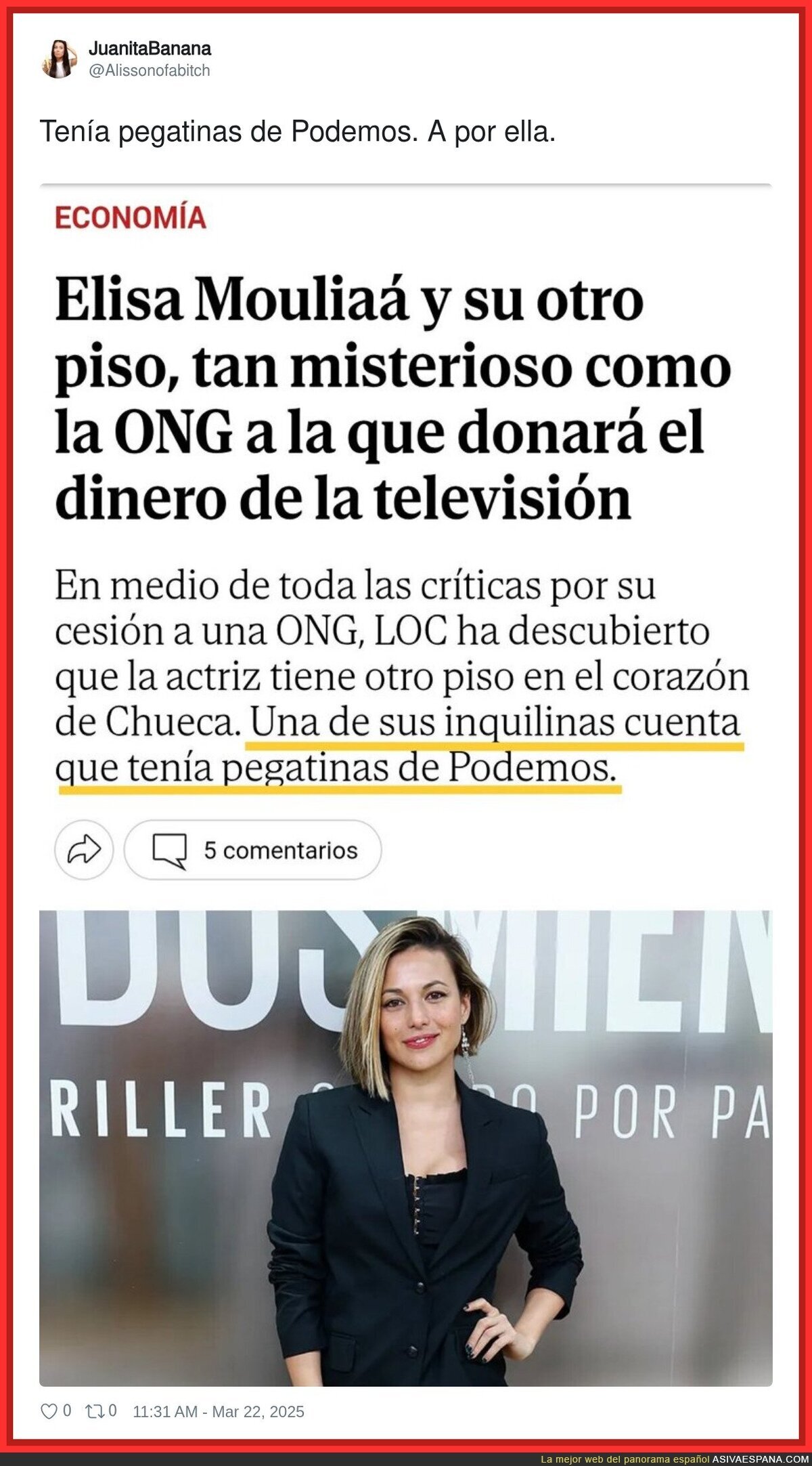 Es un peligro tener pegatinas de Podemos
