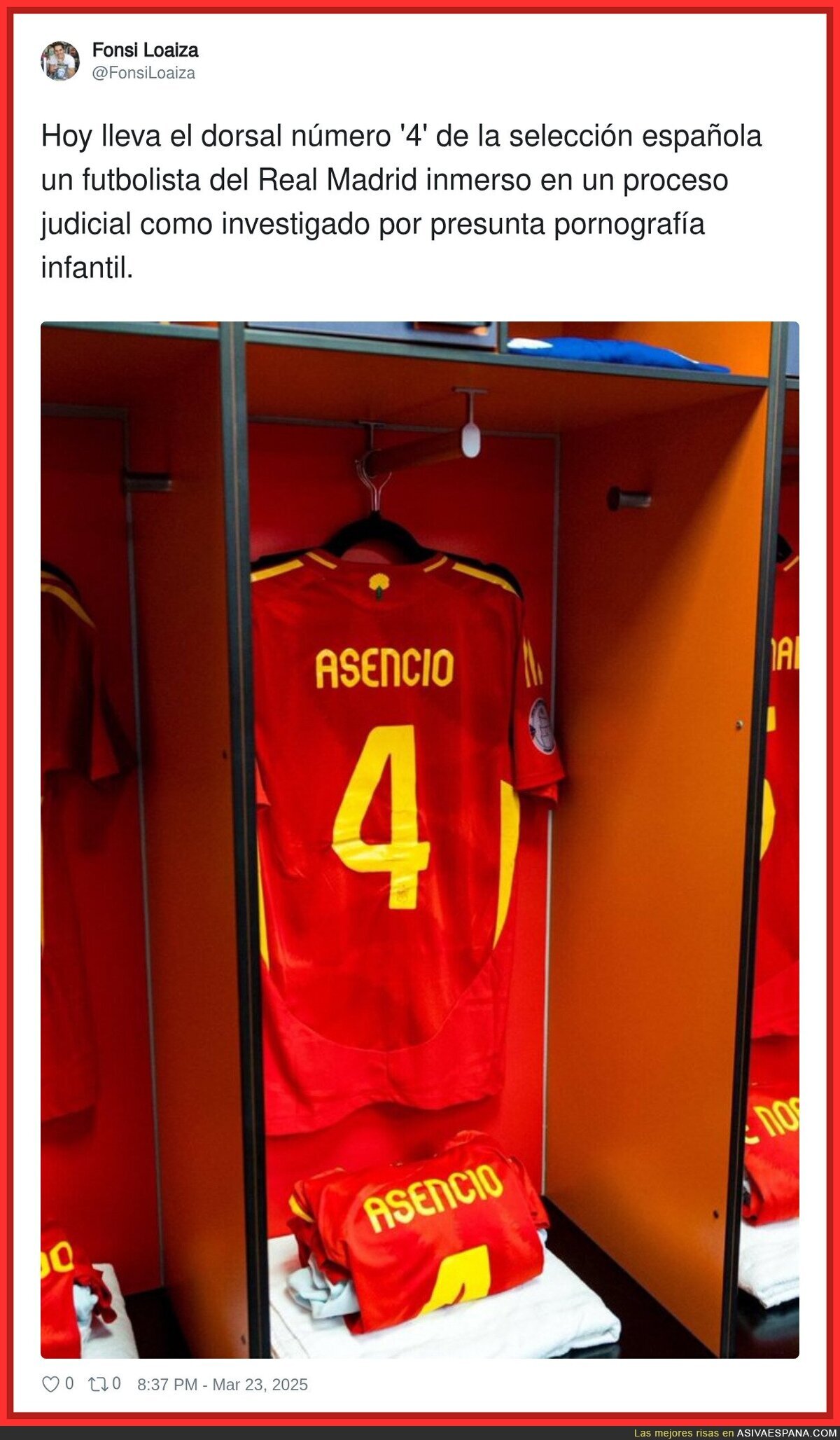 La vergüenza con Asencio ha llegado a la selección española