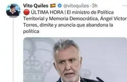 Vito Quiles se ha vuelto a superar ahora jugando con la salud del Ministro &Aacute;ngel V&iacute;ctor Torres