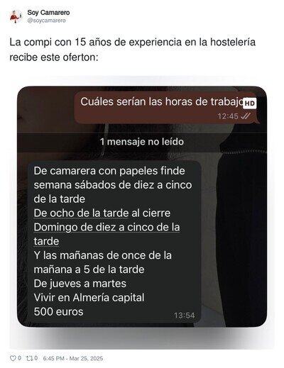 La gente en hosteler&iacute;a se r&iacute;e de los trabajadores