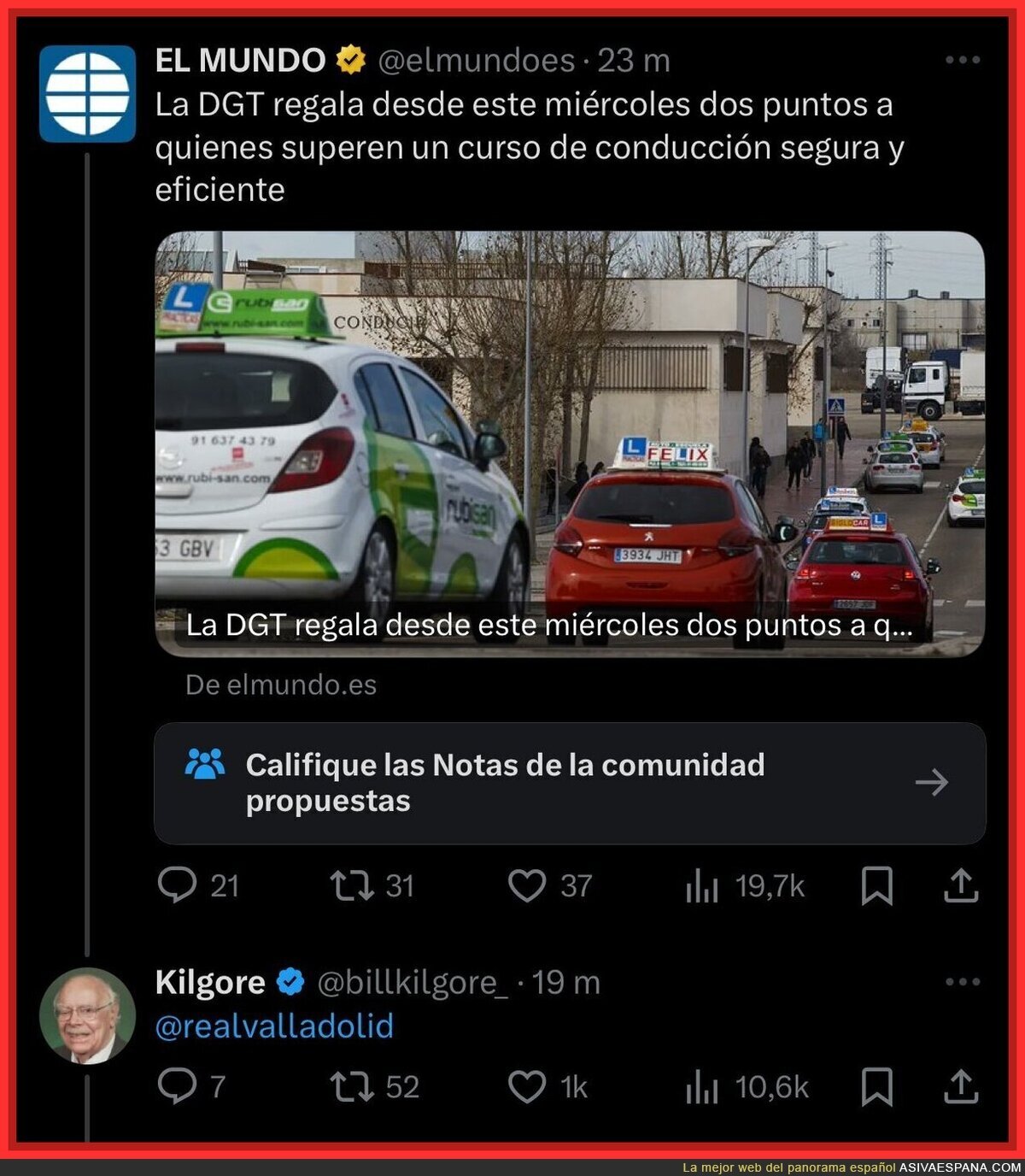 Sublime respuesta ante el regalo de puntos