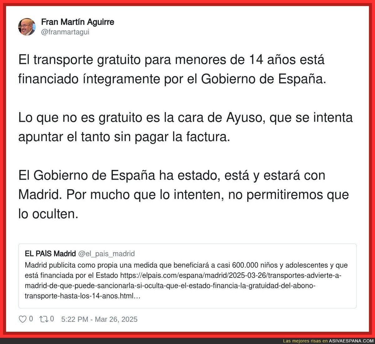 La cara de Ayuso es de cemento armado