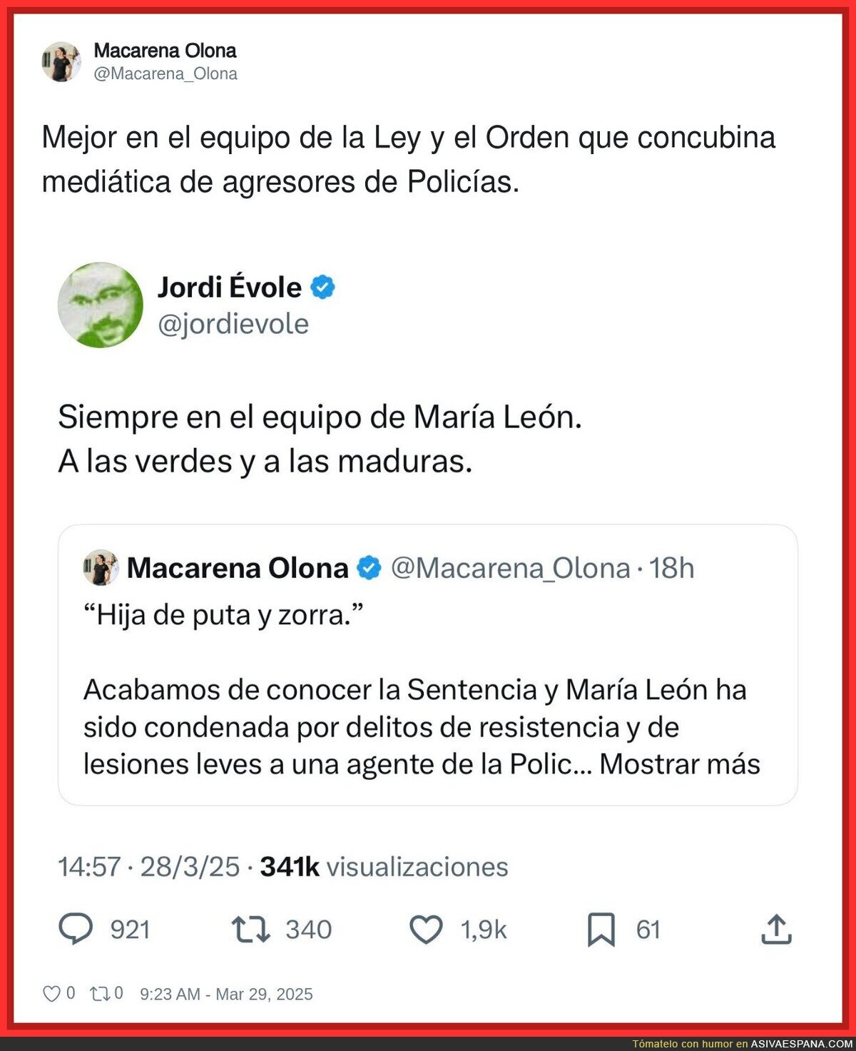 Jordi Évole se posiciona con María León