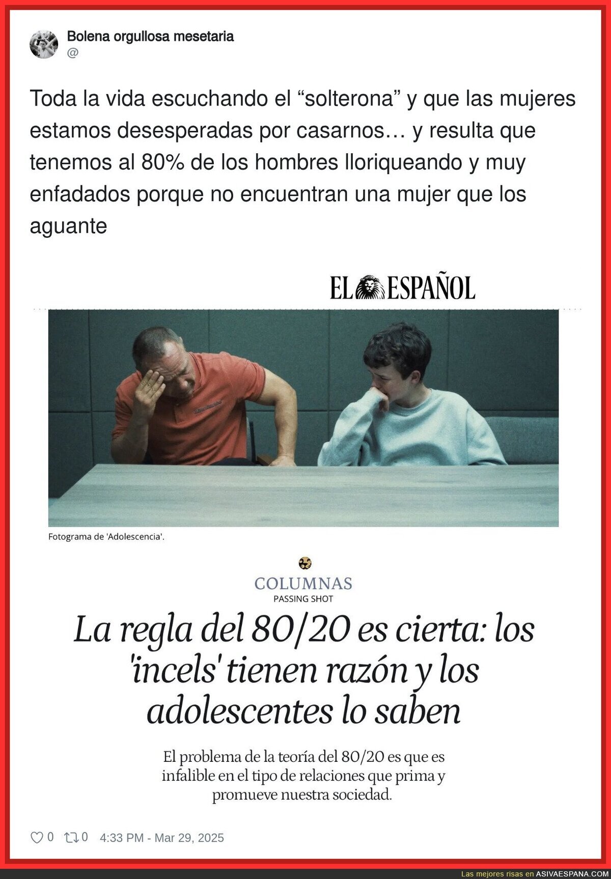 La realidad entre hombres y mujeres