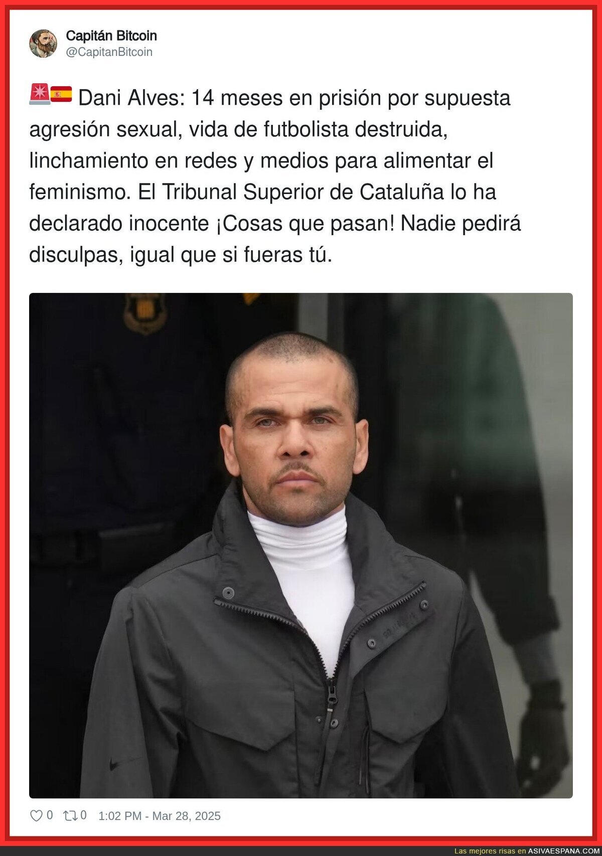 La defensa de la derecha a Dani Alves
