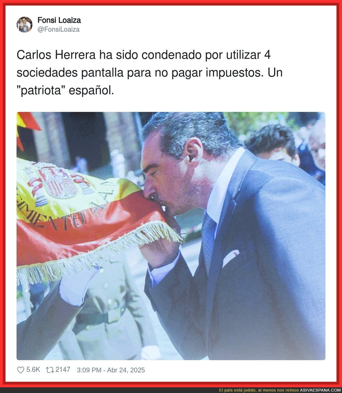 El gran patriotismo de Carlos Herrera