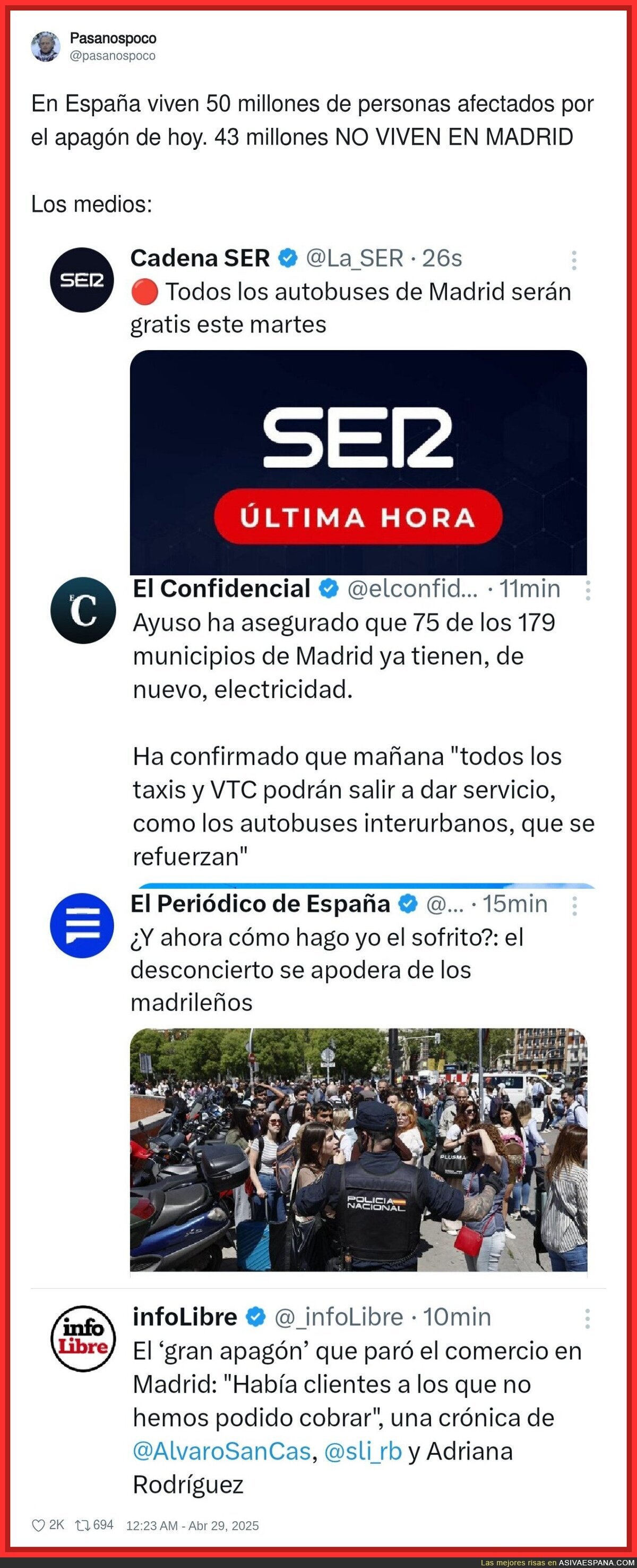 Solo existe Madrid para los medios