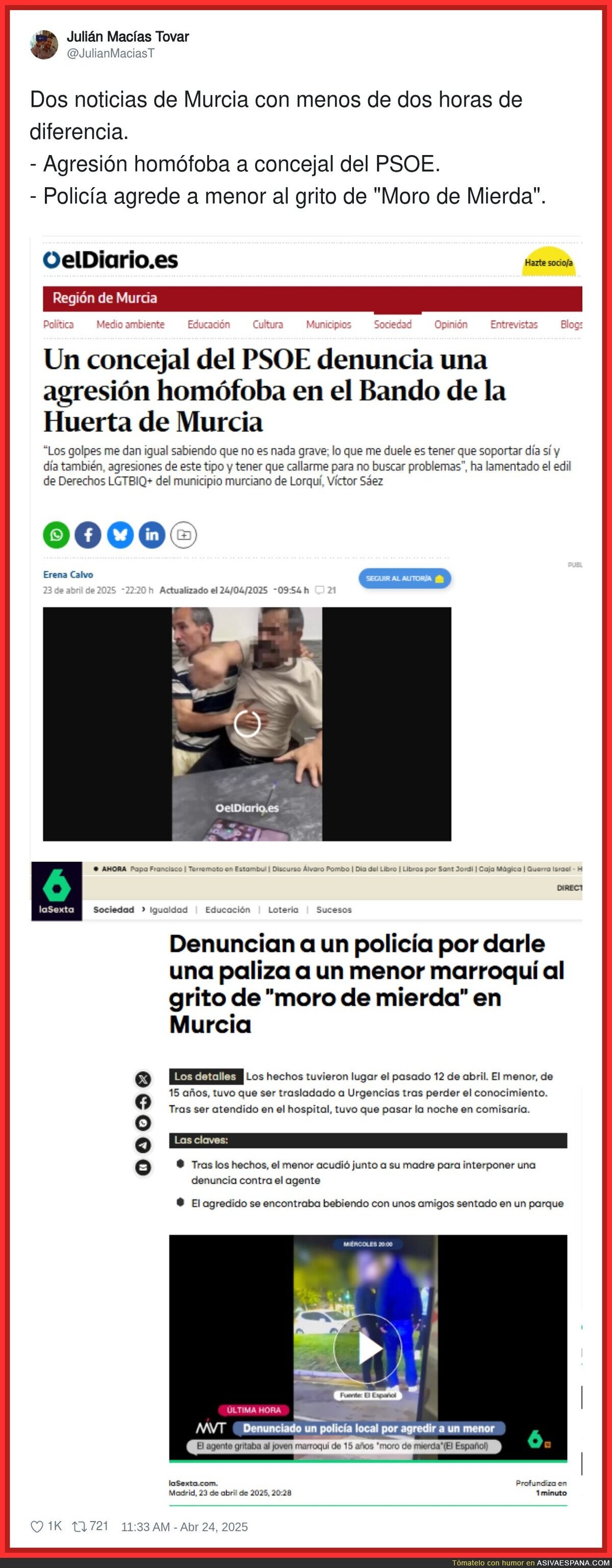 Vaya sociedad está quedando en Murcia