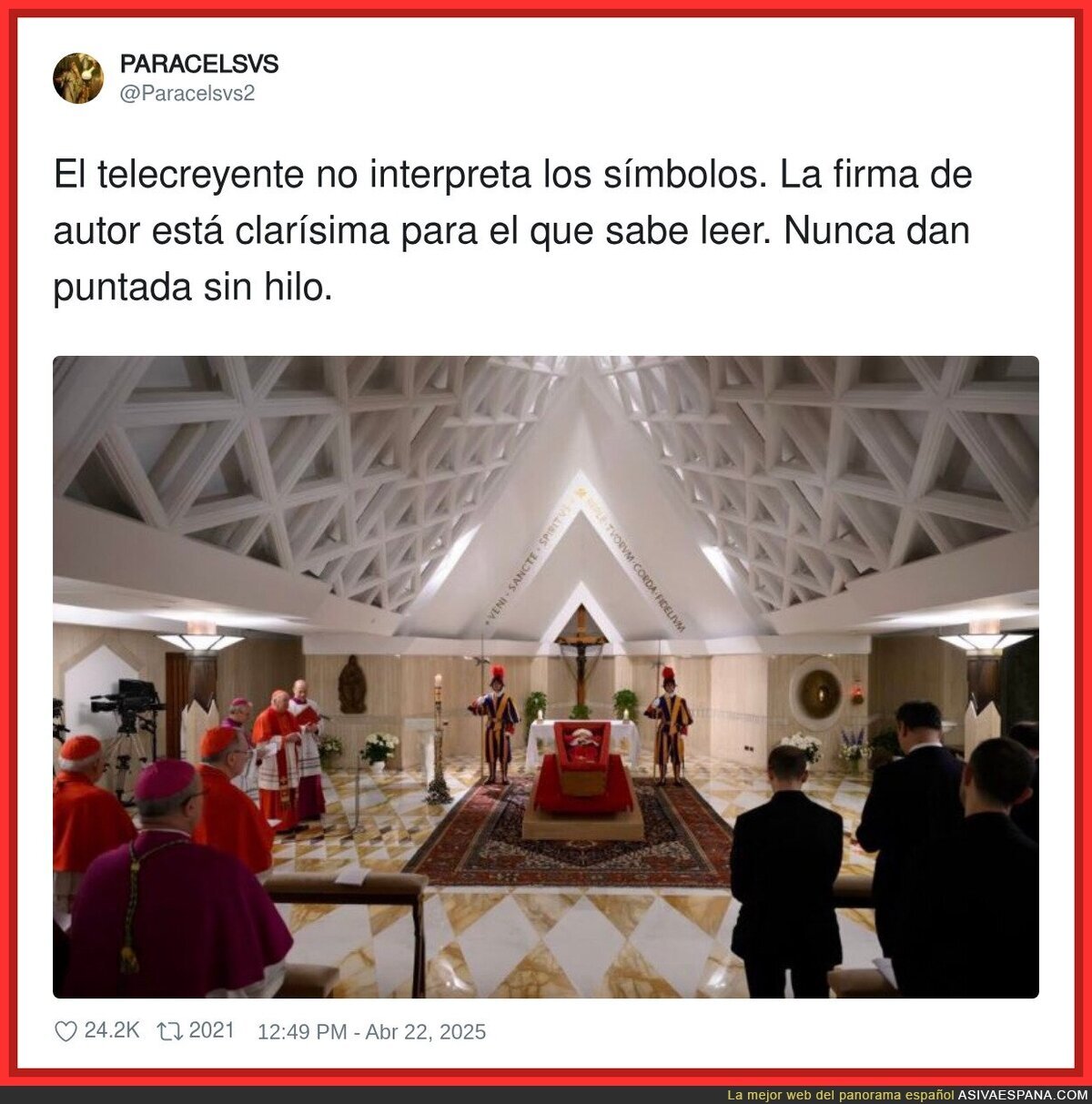 Demoledora imagen del Papa Francisco