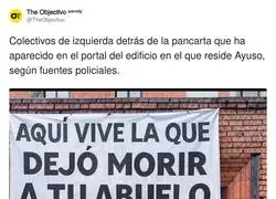 El cartel que no gusta a Ayuso