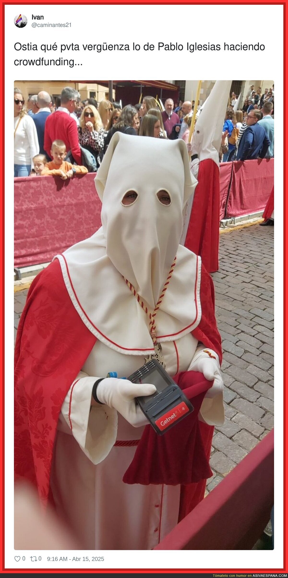 A lo que ha llegado la Semana Santa