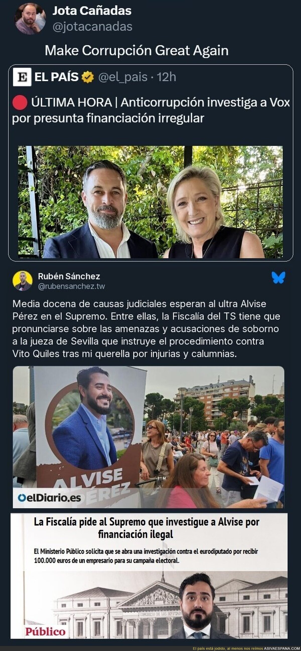 La ultraderecha patria no tiene nada que envidiarle a Le Pen en financiación ilegal