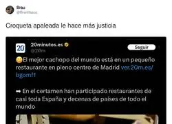 El mejor cachopo ten&iacute;a que estar en Madrid (claro que si)