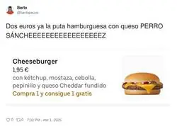 La culpa del precio de las hamburguesas es de Pedro S&aacute;nchez