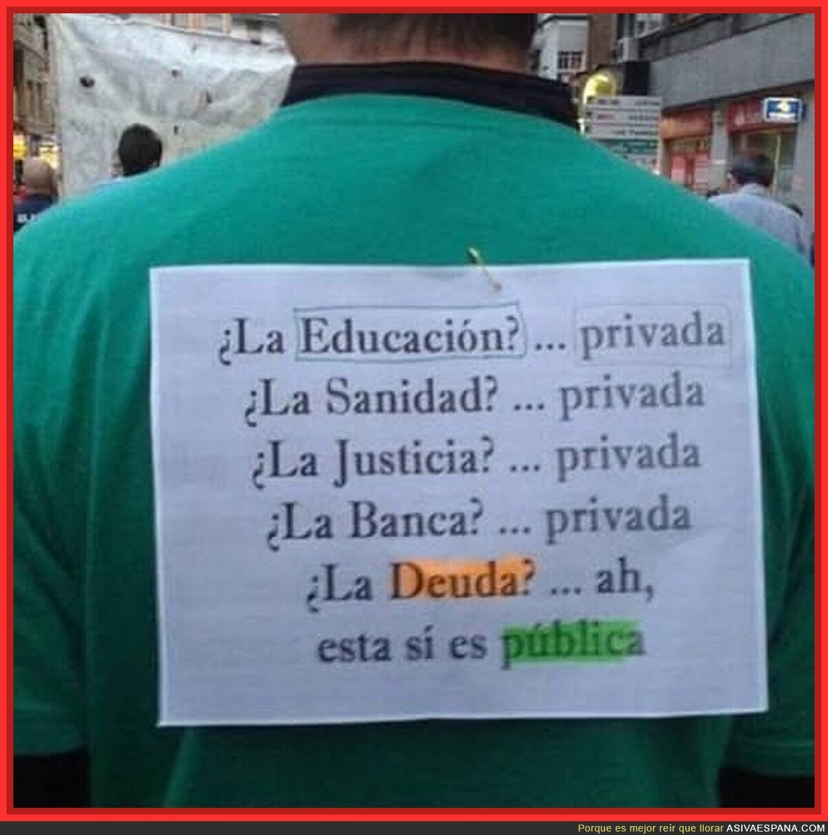 Siempre pagan los mismos