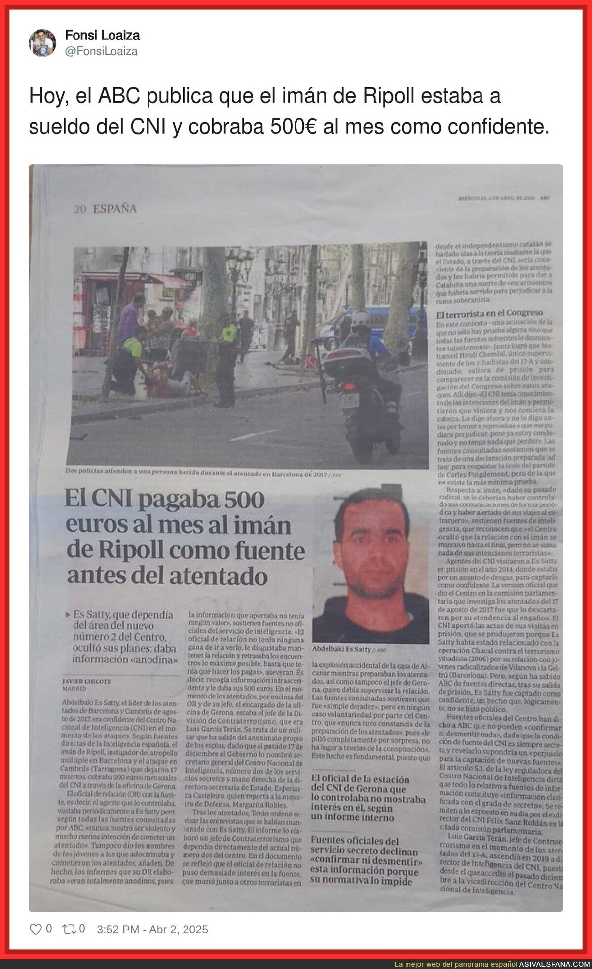 Cuidado con esto del CNI y el imán de Ripoll