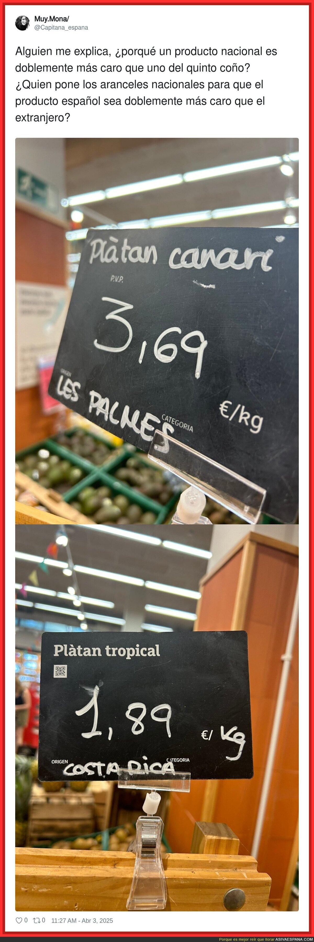¿Alguien le puede explicar a esta persona los costes de producir algo en Europa en comparación a Latinoamérica?