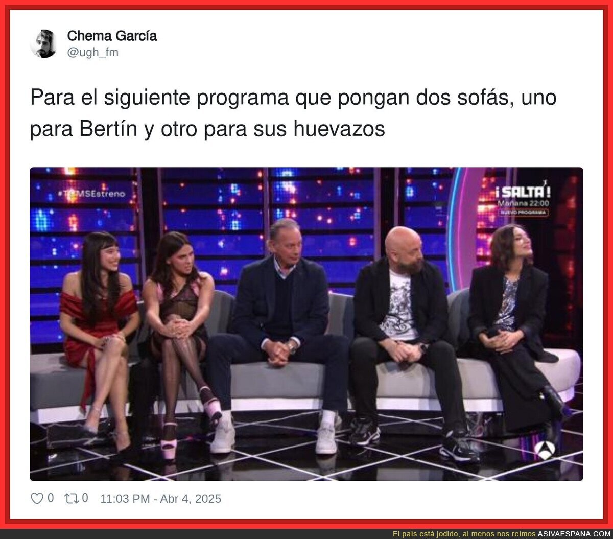 A Bertín le da igual todo