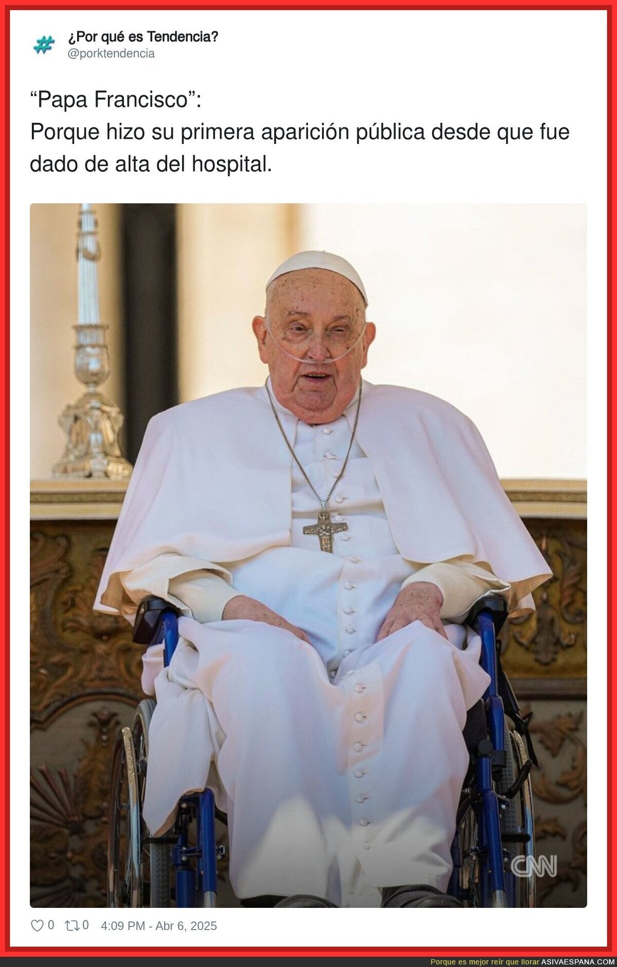 Preocupante el estado del Papa Francisco